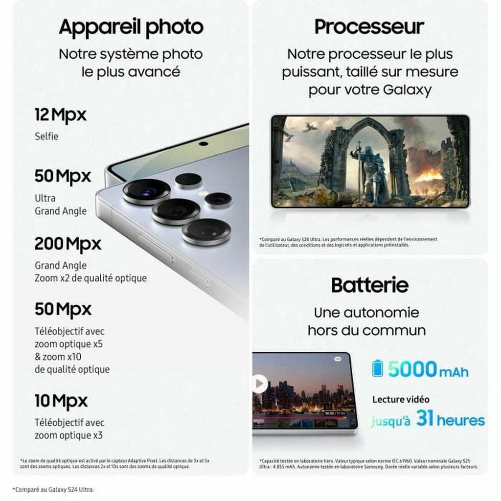 Smartphone Samsung SM-S938B 6,9" Octa Core 12 GB RAM 1 TB Black